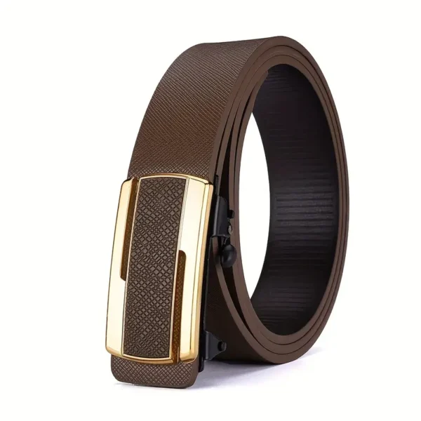 Creative Imported Leather Belt with Automatic Buckle - Image 2