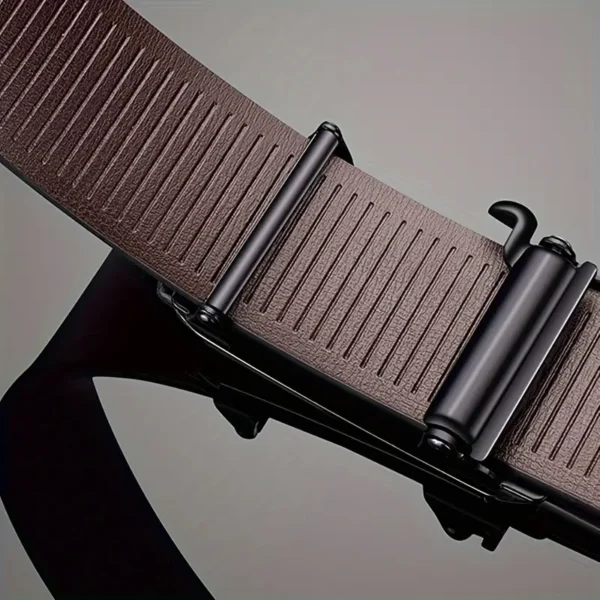 Creative Imported Leather Belt with Automatic Buckle - Image 4