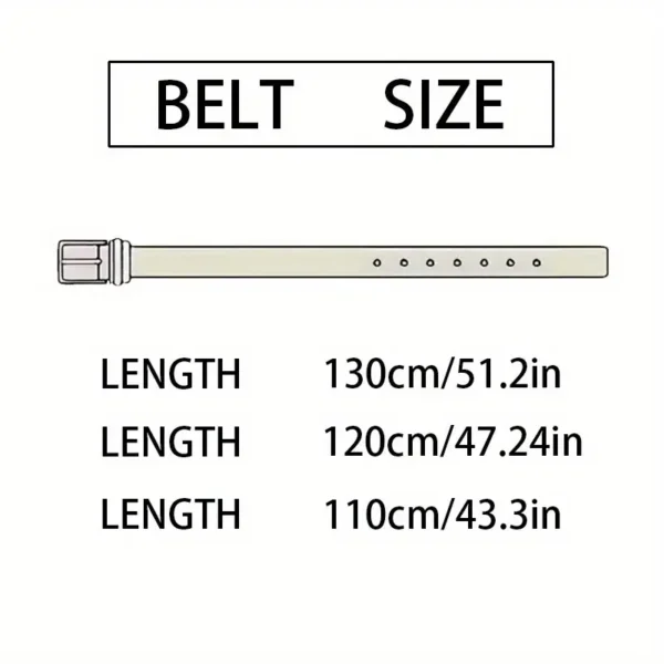 Men's Vintage Brown Faux Leather Belt - Casual Style Regular Fit with Buckle - Image 2