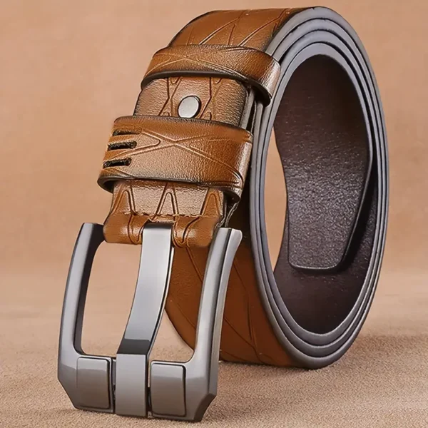 Retro Male Pin Buckle Leather Belt | Casual Business Belt