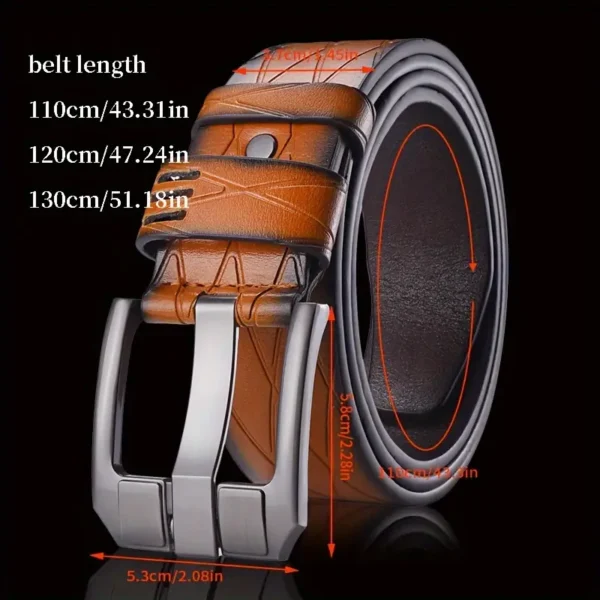 Retro Male Pin Buckle Leather Belt | Casual Business Belt - Image 2