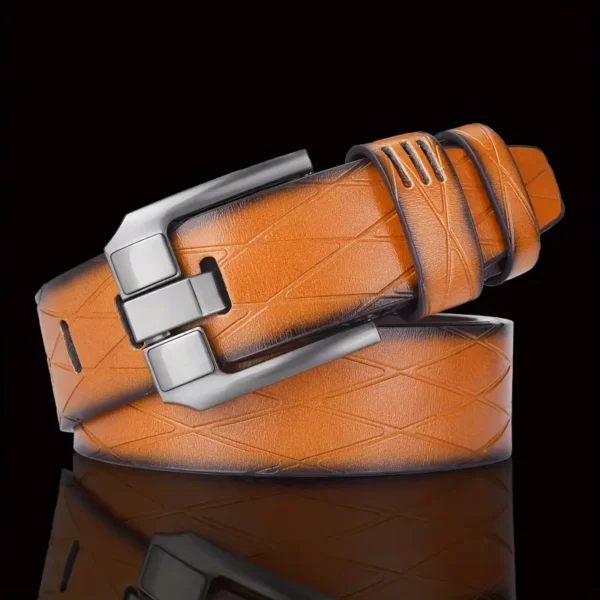 Retro Male Pin Buckle Leather Belt | Casual Business Belt - Image 3